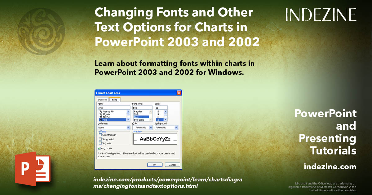 modify the text for a trend line in powerpoint for mac